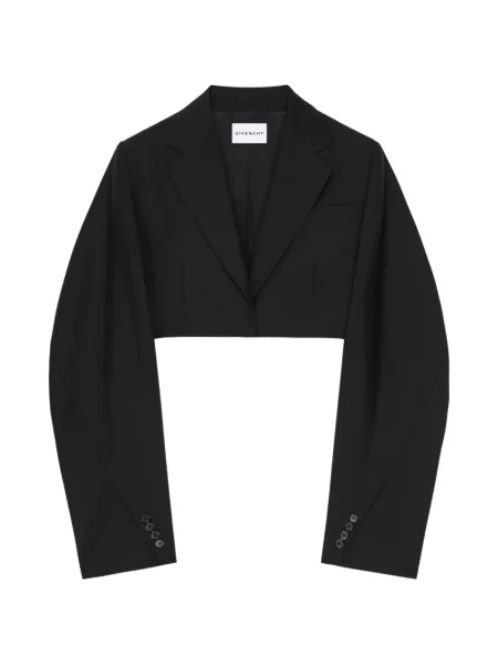Decupat geacă Givenchy de lână negru