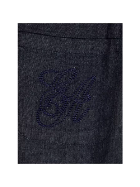Spodnie Emporio Armani niebieskie