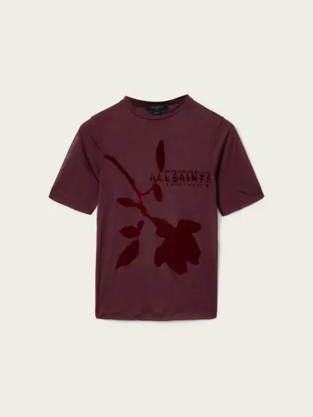 Футболка All Saints Athea модал червоний