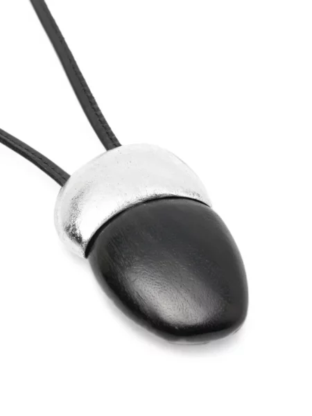 Pandantiv Monies din piele cu bretele negru