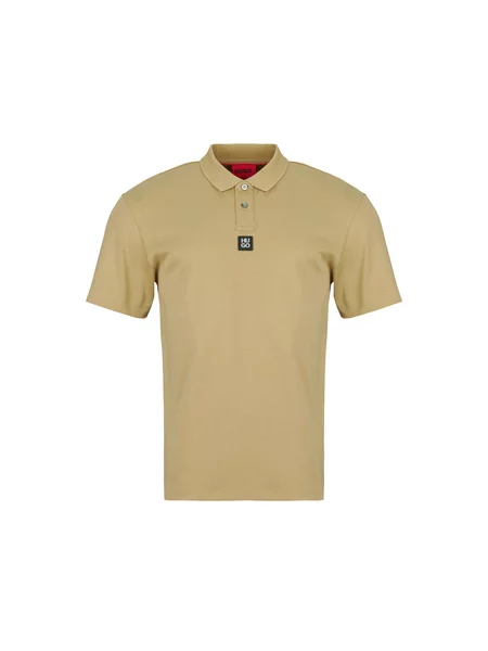 Polo majica Hugo s kratkimi rokavi bež