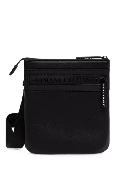 Curea Armani Exchange cu autograf negru