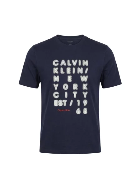 Majica Calvin Klein s kratkimi rokavi modra