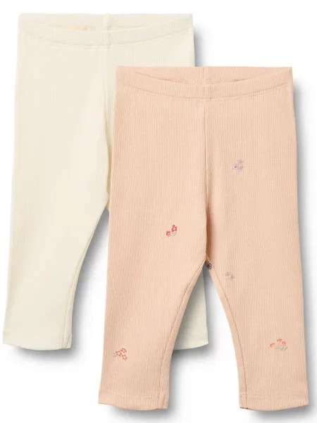 WHEAT Leggings Jules krém / lila / púder piros