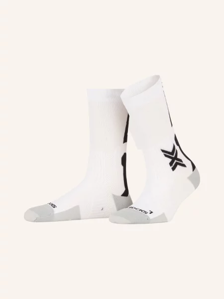 X-Socks Cyklistické Ponožky Run Perform Crew arctic white/opal black bílé