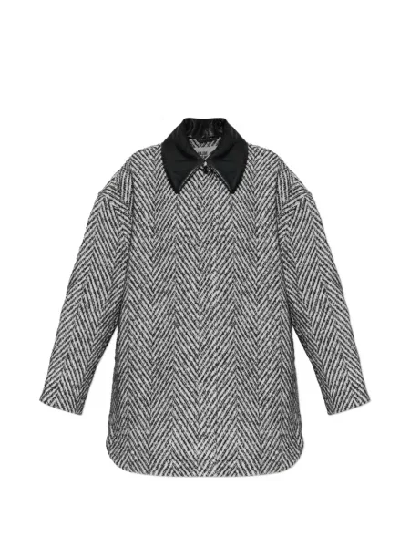 Geacă Baum Und Pferdgarten cu model herringbone alb