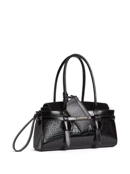 Geanta de piele Dsquared2 din piele negru