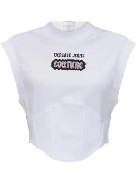 Top Versace Jeans Couture alb