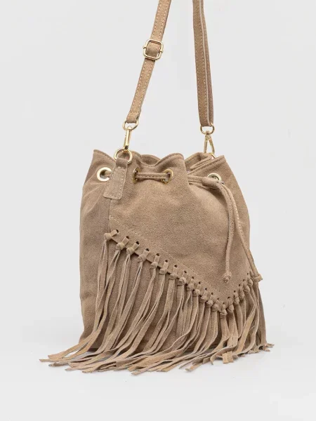 Замшевая сумка Answear.lab бежевая