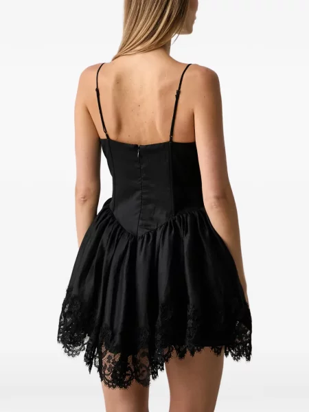 Rochie Bardot din dantelă negru