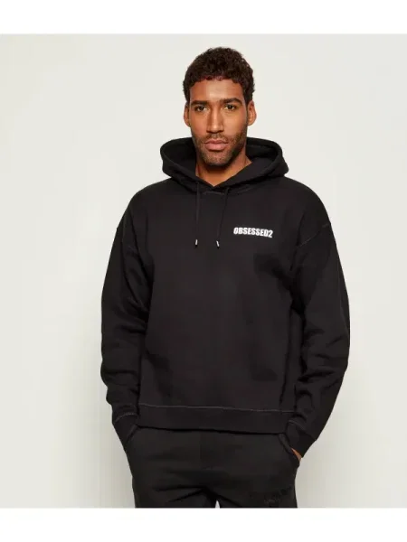 Hanorac | Relaxed fit negru