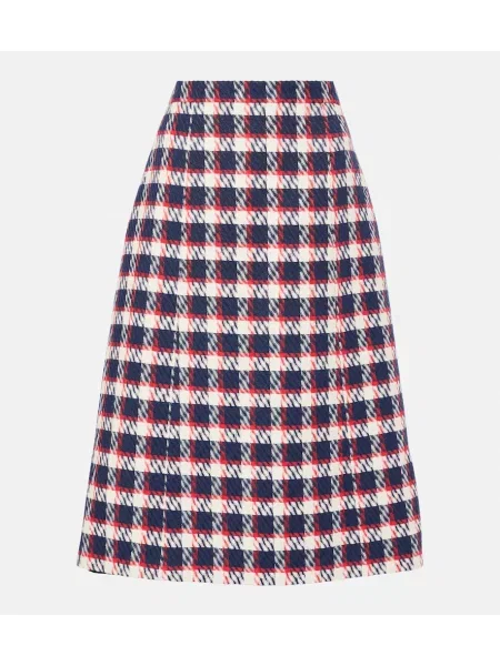 Spódnica midi Carolina Herrera tweedowa do kolan