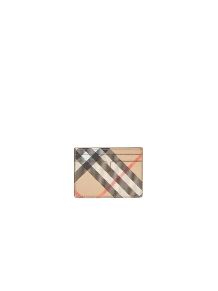 Portfel Burberry w kratę beżowy
