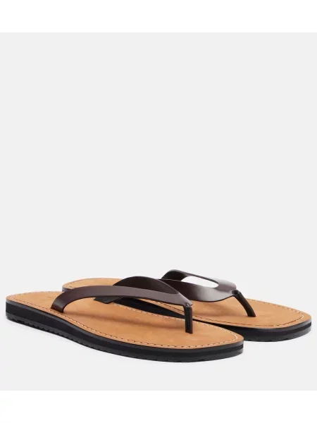 Chiloți tanga The Row din piele bordo