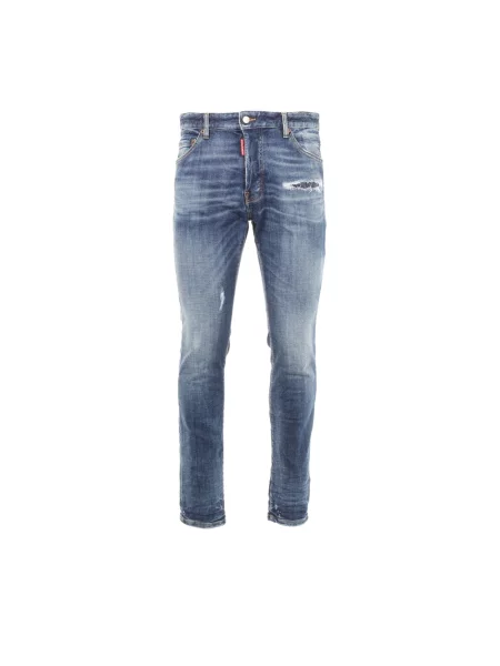 Jeansy Dsquared2 typu teddy niebieskie