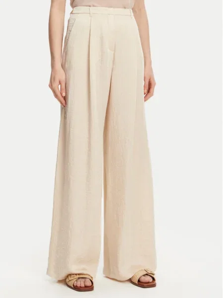 Marella Pantaloni palazzo Silico Écru Wide Leg