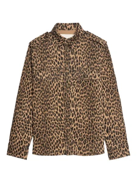 Cămașă Zadig&voltaire cu imagine cu model leopard maro