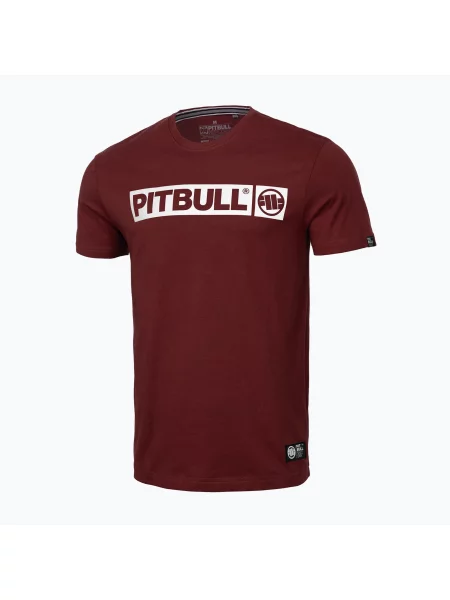 Мъжка тениска Pitbull West Coast Hilltop burgundy винено червено