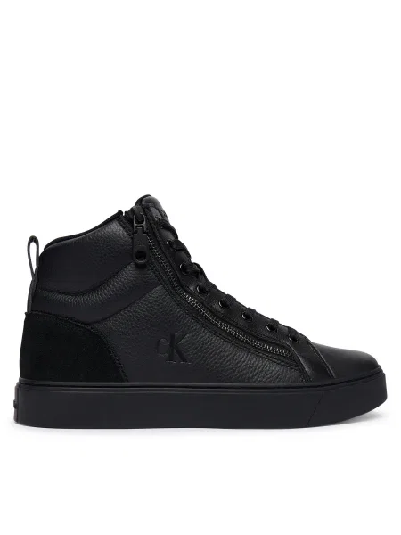 Sneakers Calvin Klein Classic Cup Mid Laceup Zip Lth negru