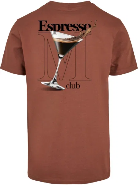 Mister Tee Majica Espresso rjasto rjava / črna bela