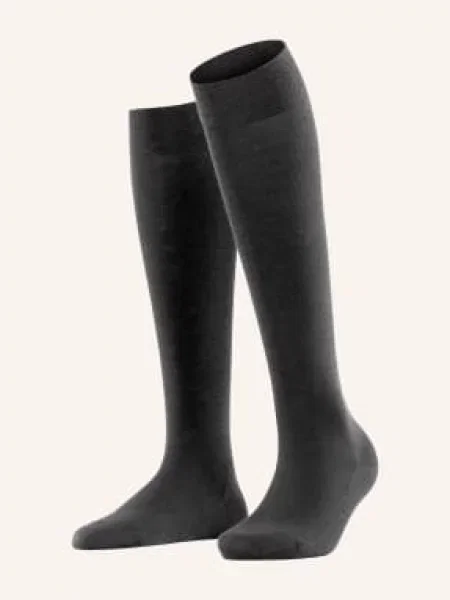 Falke Podkolanówki Softmerino Z Wełną Merino schwarz czarne