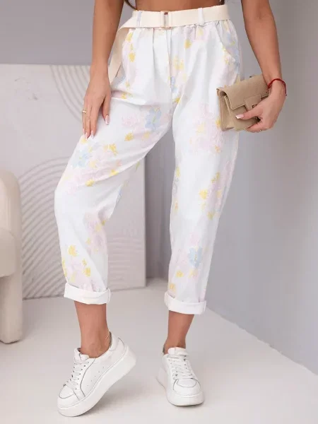 Pantaloni Kesi Włoski alb
