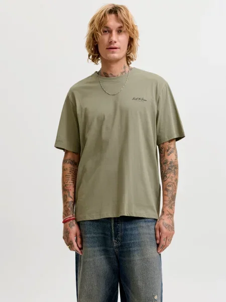 JACK & JONES Tricou JJEARCHIVE piatră gri