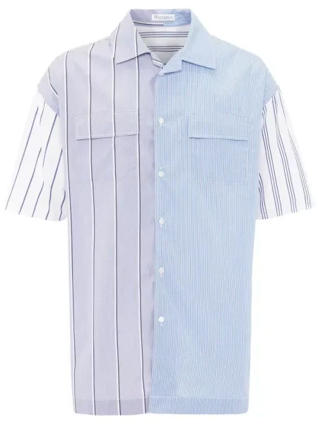 Pruhovaná košile Jw Anderson s potiskem modrá