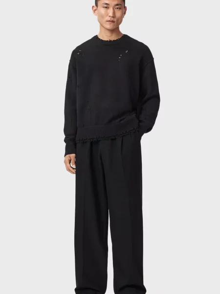 Шерстяной свитер Allsaints черный
