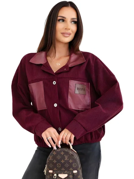 Lumera Prechodná bunda Seersucker bordová
