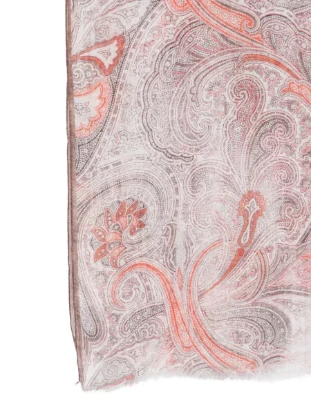 Κασκόλ Dell'oglio με σχέδιο paisley λευκό