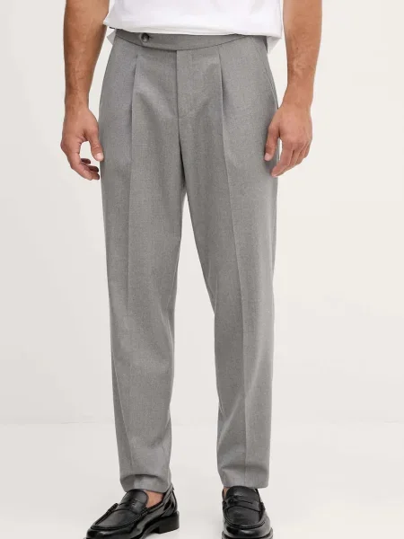 BOSS Pantaloni chino C-Perino Tapered Fit gri