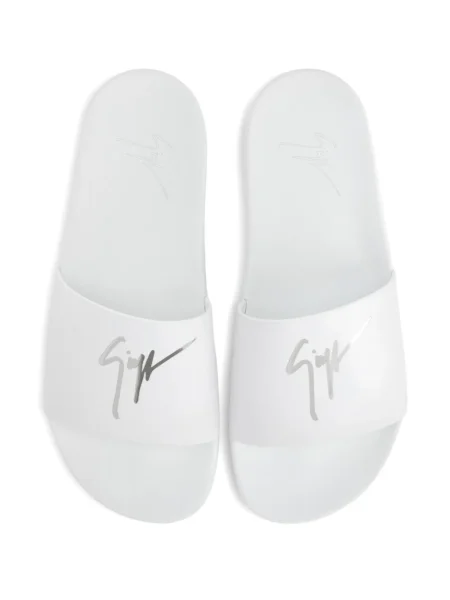 Sneakerși Giuseppe Zanotti din piele cu imagine alb