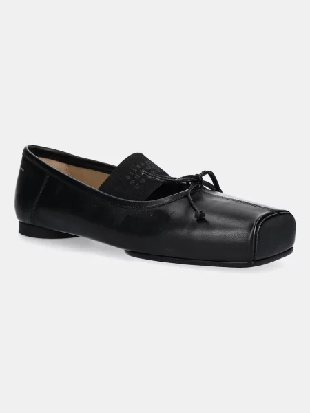 Кожени балеринки Maison Margiela черно