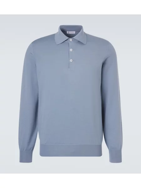Pulover Brunello Cucinelli albastru