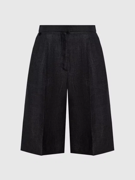 Шорти з льону Agnona коричневі