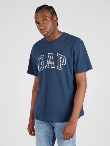 GAP Tricou bleumarin / albastru închis alb