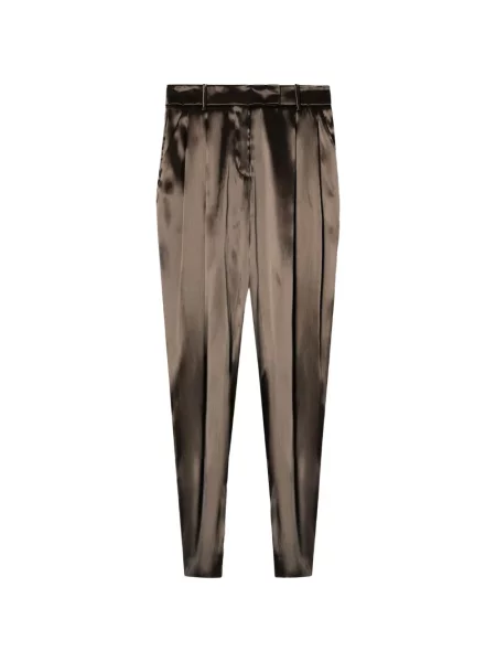 Pantaloni Giorgio Armani plisate maro