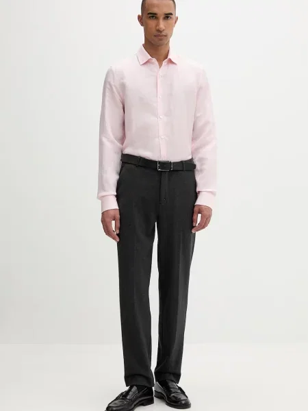 Calvin Klein srajca z lanom roza
