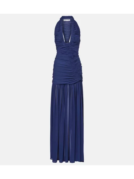Rochie Christopher Esber cu gât halter albastru