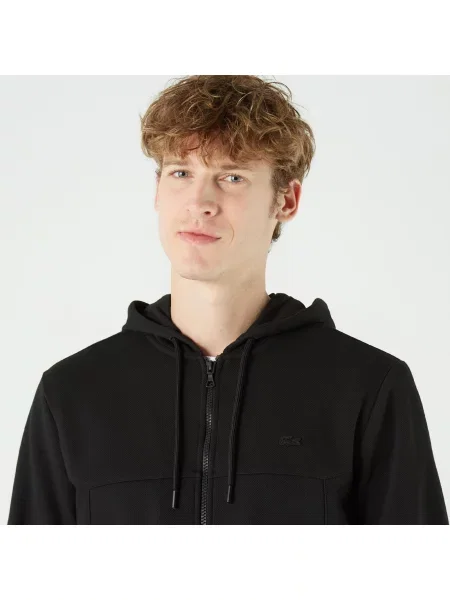Толстовка на молнии Lacoste черная