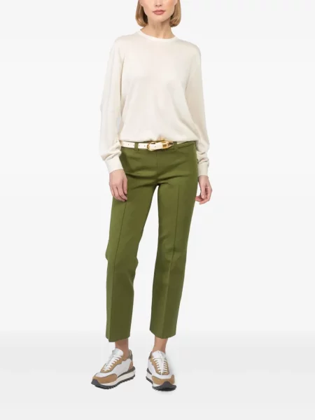 Pantaloni High Sport din jacard verde