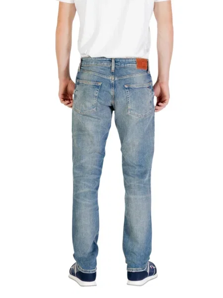 Дънки Tommy Jeans синьо бяло