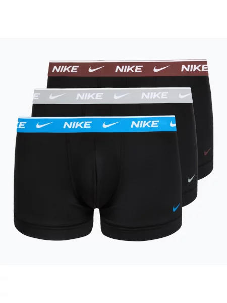Boxeri pentru bărbați Nike Cotton Stretch Trunk 3 pack open black negru