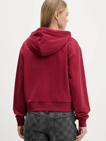 Mikina Vans s kapucí hladká červená