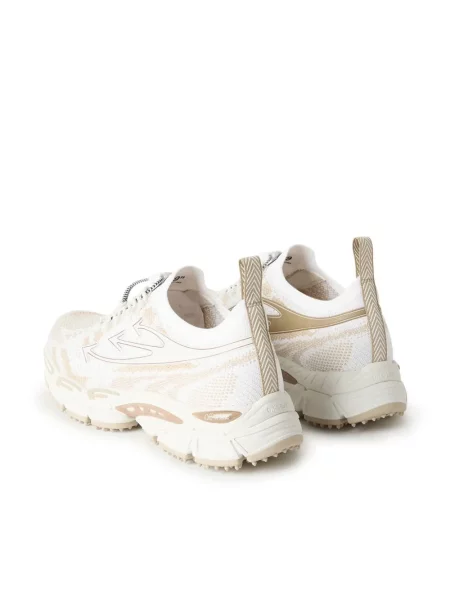 Sneakerși Off-white tricotate alb