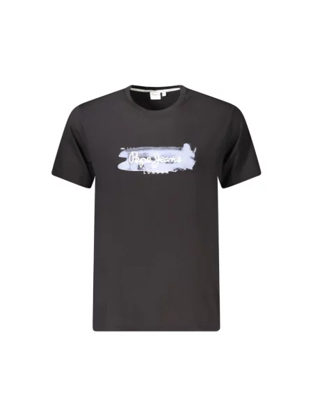 Krótka koszulka Pepe Jeans czarna