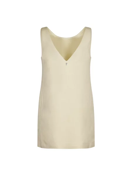 Sukienka jeansowa Dondup beżowa