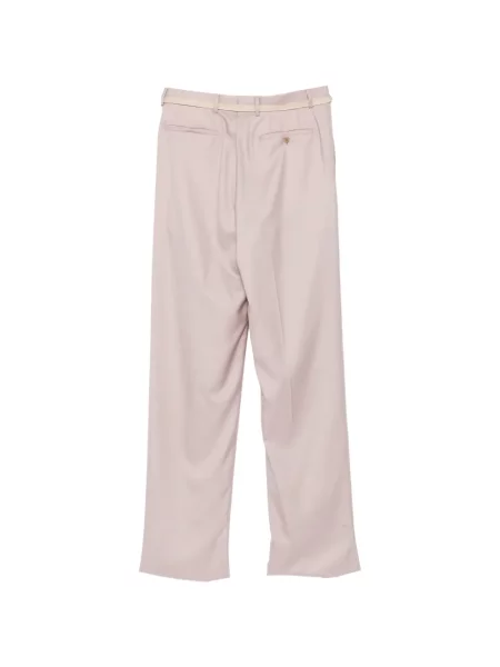 Pantaloni Brioni de mătase cu cordon roz