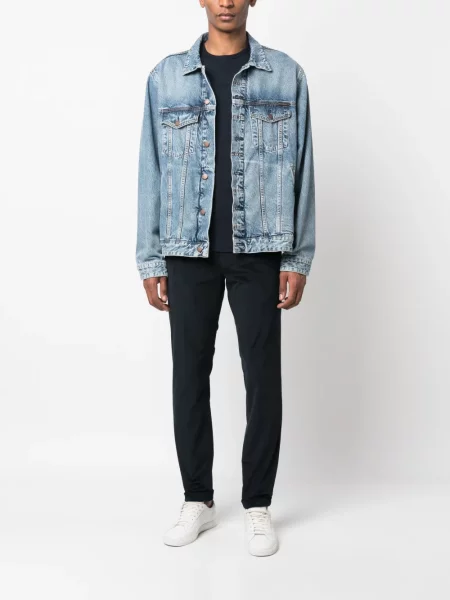 Raštuotas marškinėliai Paul Smith mėlyna